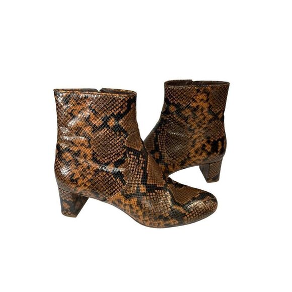 Loeffler Randall Ankle Boot Snakeskin leather sz 9.5 - Picture 1 of 9